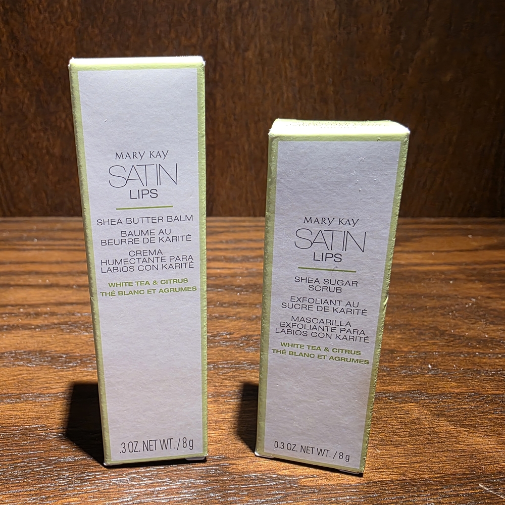 Mary Kay Satin Lips Shea Butter Balm and Scrub - White Tea & Citrus
